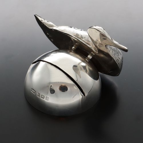 Edwardian Solid Silver Duck Menu Holder image-5