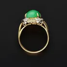 18ct Gold Jade and Diamond Ring