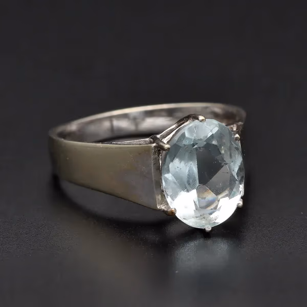 Gold Aquamarine Ring