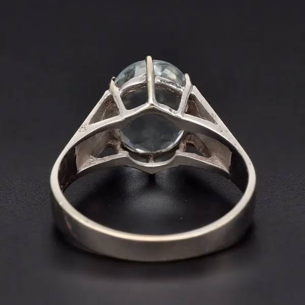 Gold Aquamarine Ring