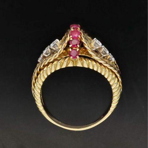 Vintage 18ct Gold Ruby and Diamond Ring image-6