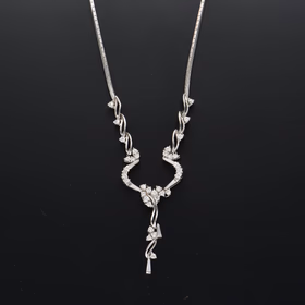 18ct White Gold Diamond Necklace