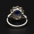 Platinum Sapphire and Diamond Ring