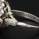 Platinum Sapphire and Diamond Ring