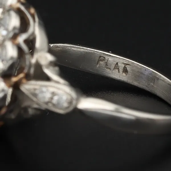 Platinum Sapphire and Diamond Ring