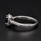 18ct White Gold Sapphire Diamond Ring