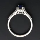 18ct White Gold Sapphire Diamond Ring
