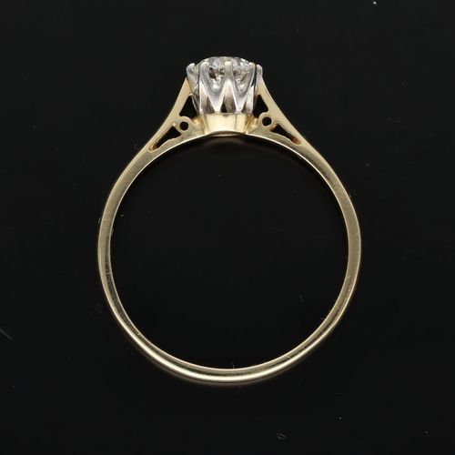 14k Gold Solitaire Diamond Ring image-6