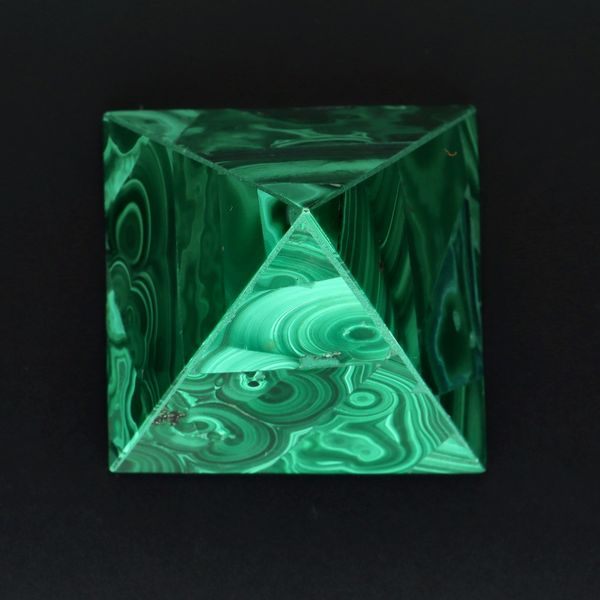 Green Malachite Pyramid Desk Ornament