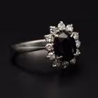 18ct White Gold Sapphire & Diamond Ring