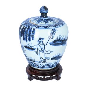 19th Century Chinese Ovoid Jar and Cover