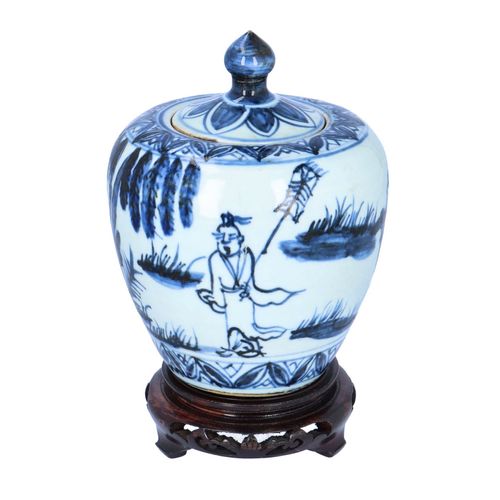 19th Century Chinese Ovoid Jar and Cover image-1