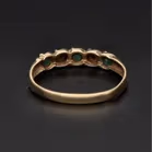 9ct Yellow Gold Emerald & Diamond Ring