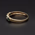 9ct Yellow Gold Emerald & Diamond Ring