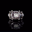 360° view of The Ancient 1601 Renaissance Silver Memento Mori Portrait Ring