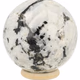 Witte maansteen bol 76mm - 360° presentation