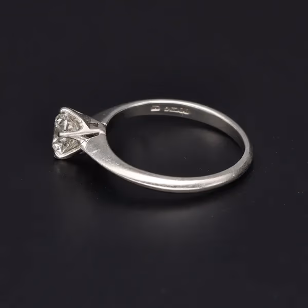 Platinum “Rox” 1/2 Carat Solitaire Diamond Ring