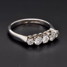 18ct White Gold Graduated Five Stone Diamond Ring