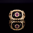 360° view of The Antique Early Victorian Amethyst and Black Onyx Mourning Ring