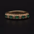 Retro - Vintage Gold Emerald Diamond Ring