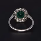 Platinum Emerald & Diamond Ring
