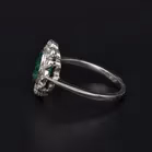Platinum Emerald & Diamond Ring
