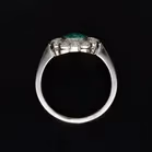 Platinum Emerald & Diamond Ring
