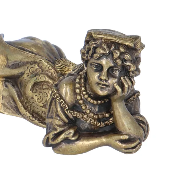 Quality Gilt Cast Bronze Figure of a Maiden Girl
