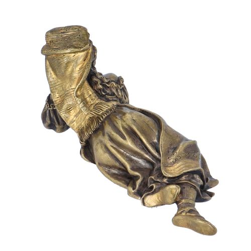 Quality Gilt Cast Bronze Figure of a Maiden Girl image-4