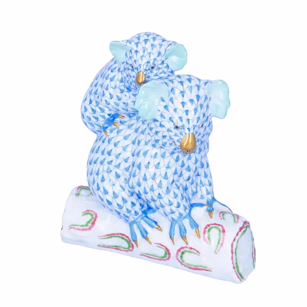 Herend Blue Fishnet Koala Figurine