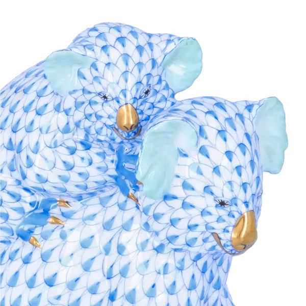Herend Blue Fishnet Koala Figurine