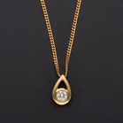 18ct Yellow Gold Diamond Pendant Necklace