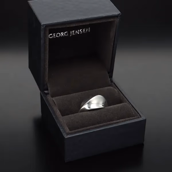 Modernist Danish Georg Jensen Sterling Silver Ring