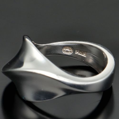 Modernist Danish Georg Jensen Sterling Silver Ring image-4