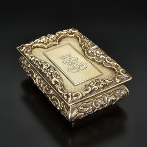 Mid 19th Century Gilt Silver Snuff Box