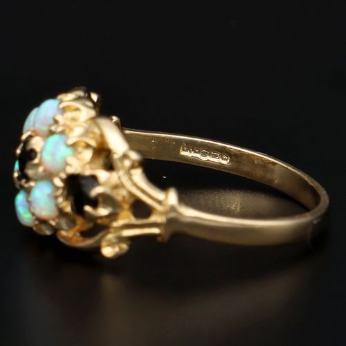 Victorian Style Opal and Sapphire ring image-5