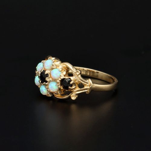 Victorian Style Opal and Sapphire ring image-3