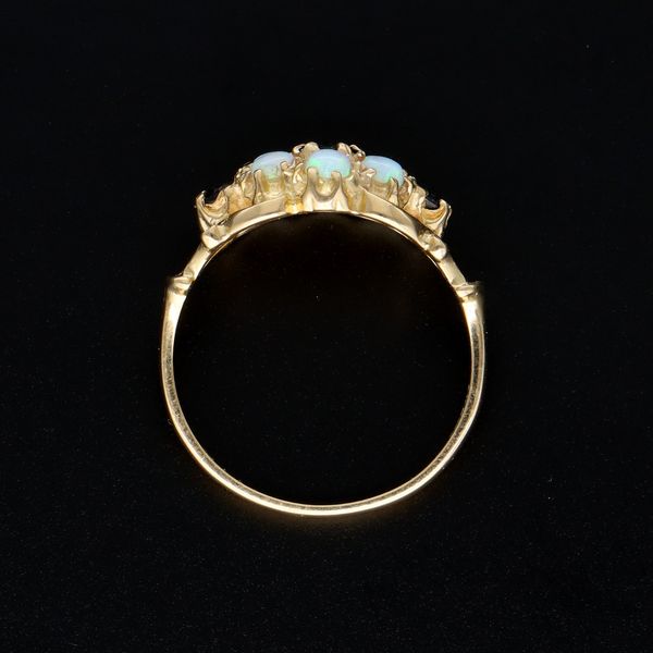 Victorian Style Opal and Sapphire ring