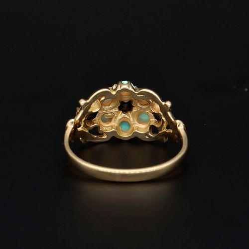 Victorian Style Opal and Sapphire ring image-4