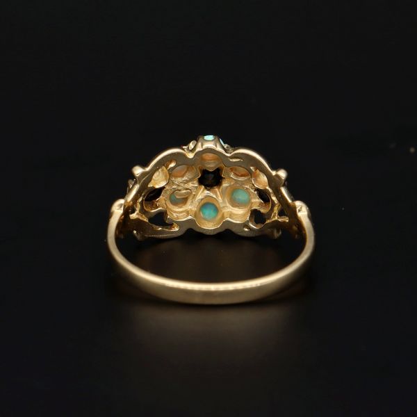 Victorian Style Opal and Sapphire ring