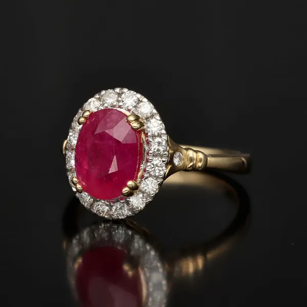 18ct Gold Ruby and Diamond Ring