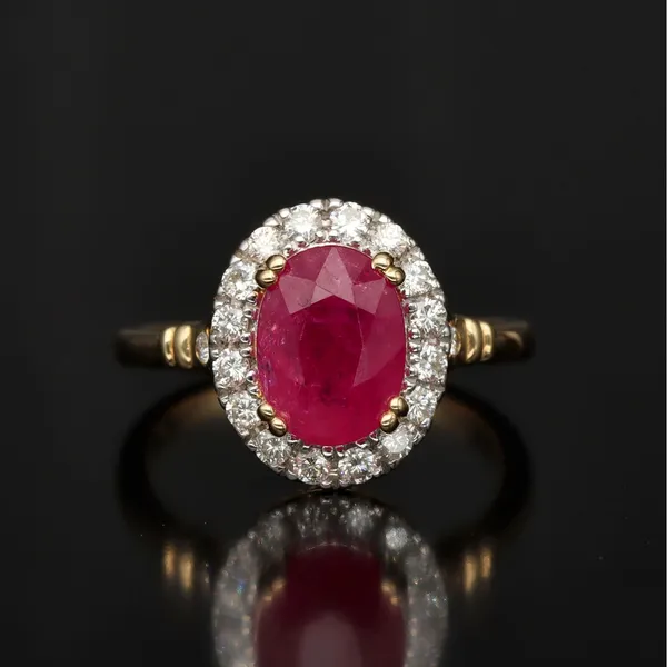 18ct Gold Ruby and Diamond Ring