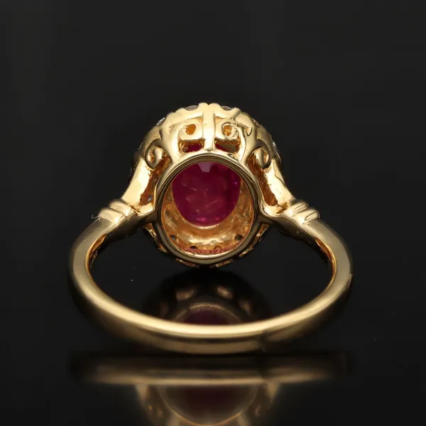 18ct Gold Ruby and Diamond Ring