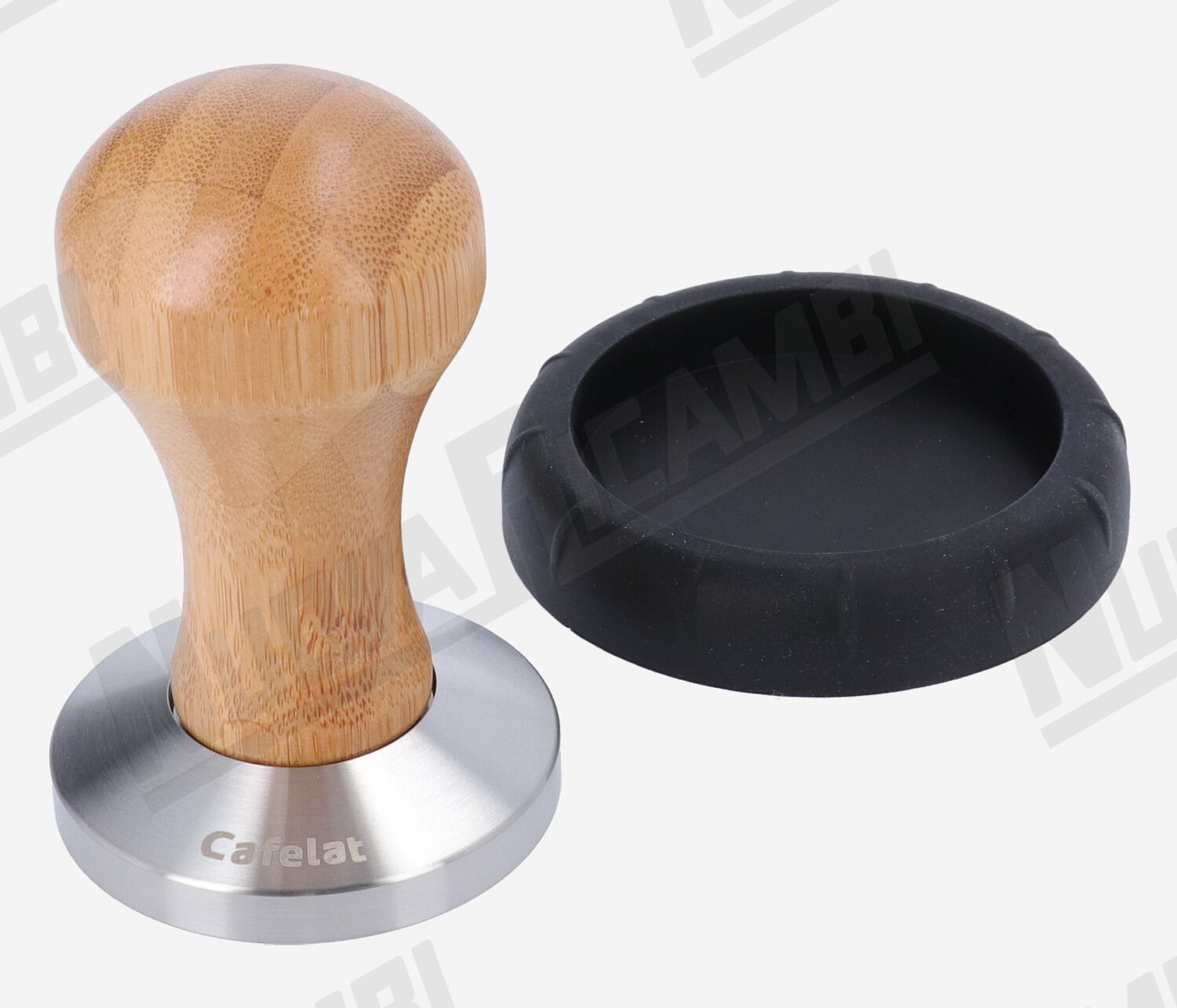 ESPRESSO TAMPER IN WALNUT WOOD WITH 58mm S.STEEL CONVEX BASE