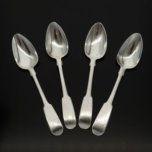 Four George III Silver Teaspoons