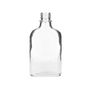 200ml Flint (Clear) Glass Flask Tamper Evident Oval Body - 28-350 Neck (12 Pack) - 360° presentation