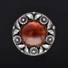 Niels Erik Silver and Amber Brooch