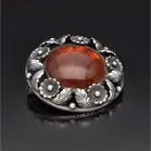 Niels Erik Silver and Amber Brooch