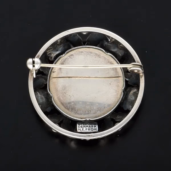 Niels Erik Silver and Amber Brooch