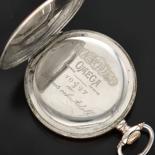 Omega Silver Cased Pocket Watch image-3